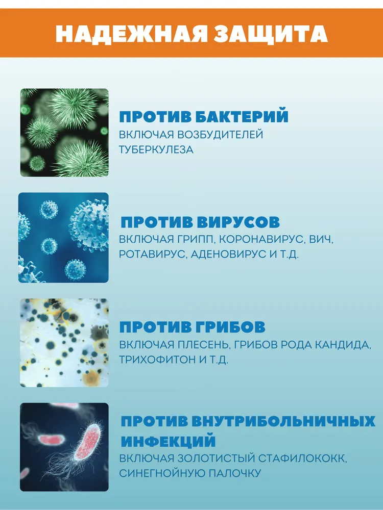 Дезинфицирующее средство с моющим эффектом Ультрадез-Актив, суперконцентрат 1000 мл, 1 л, фото 2
