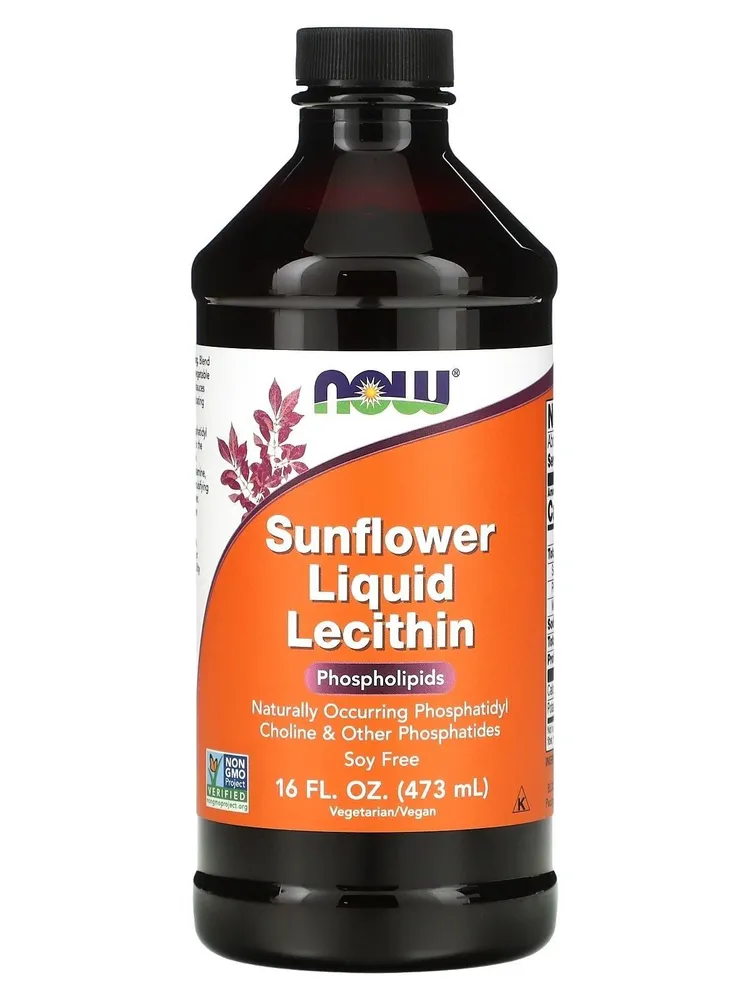 Лецитин подсолнечный, жидкий, фосфатидилхолин NOW Foods Sunflower Lecithin, 473 мл, 473 мл