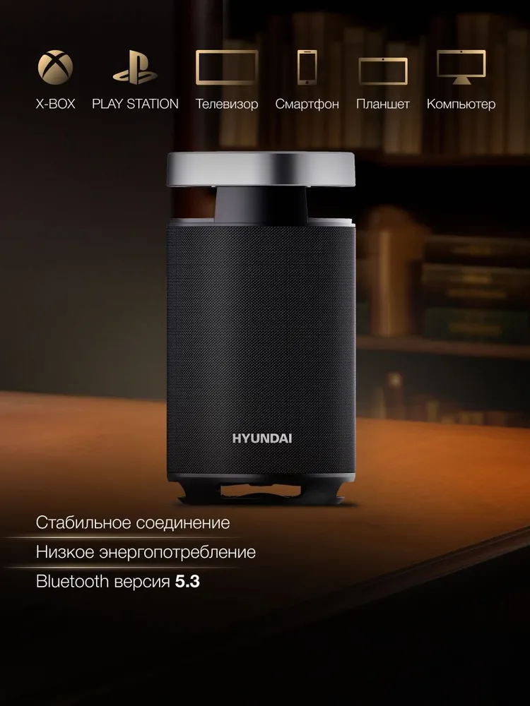 Колонка блютуз H-MC1241 Патибокс 5 динамиков мощный звук Bluetooth TWS беспроводная, AUX, USB, MP3 FLAC WAV WMA, IPX5, подсветка, эквалайзер, подключение микрофона, вариант, фото 4