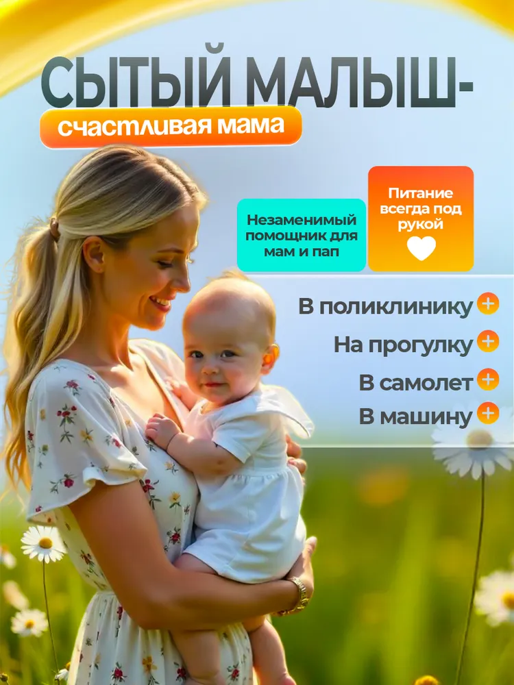 Портативный подогреватель для бутылочек 6000 mAh, беспроводной, для детского питания, USB, 6000 мАч, фото 5