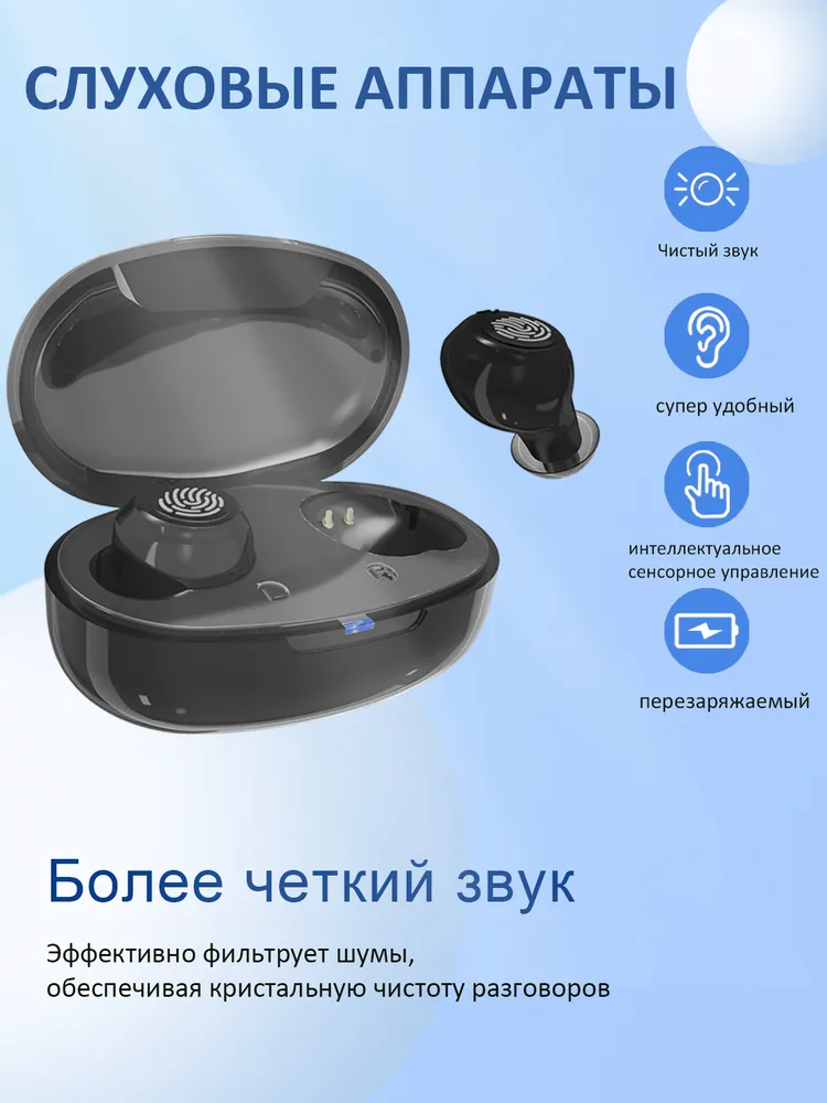 Слуховые аппараты-вкладыши для пожилых людей, вариант