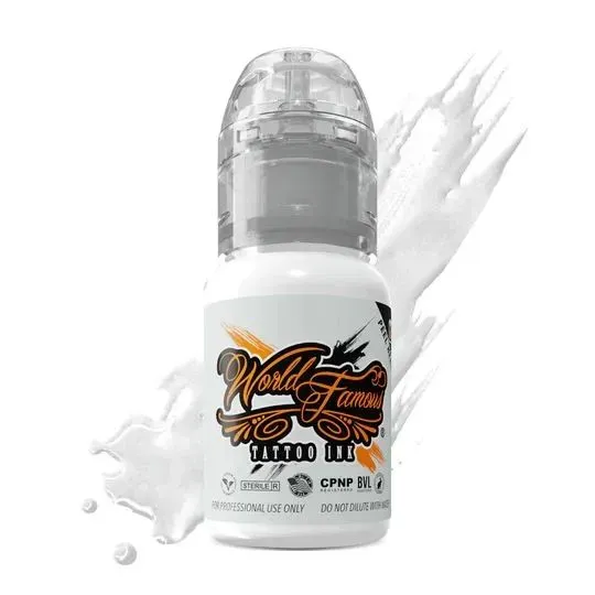 Краска для тату White House World Famous Ink белый оттенок 1/2 oz - 15 мл, 15 мл