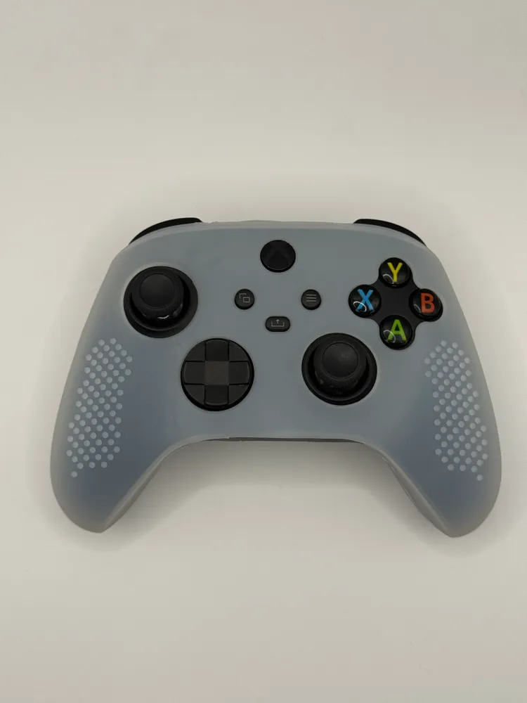 Силиконовый чехол для геймпада / 2 накладки на стики для джойстика XBOX Series X S белый, белый, фото 2