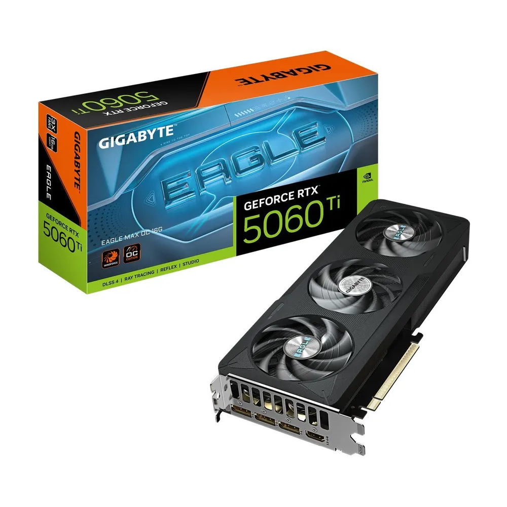 Gigabyte Видеокарта GeForce RTX 5060 Ti 16 ГБ (GV-N506TEAGLEMAX OC-16GD)