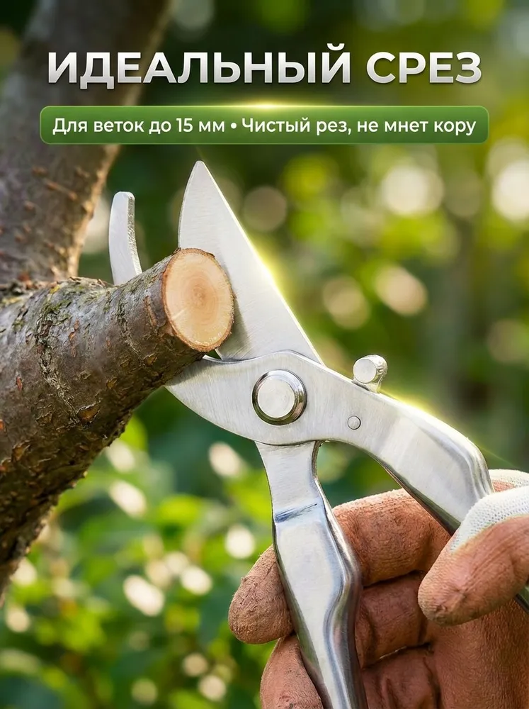 Секатор садовый ручной "Нержавеющая сталь", вариант, фото 3