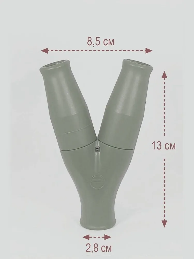 Манок духовой охотничий Breite 62 Corrector 6 в 1 на гуся (белолобый, серый, гуменник) регулируемый, профессиональный. Лучший подарок для охотника, серый, фото 4