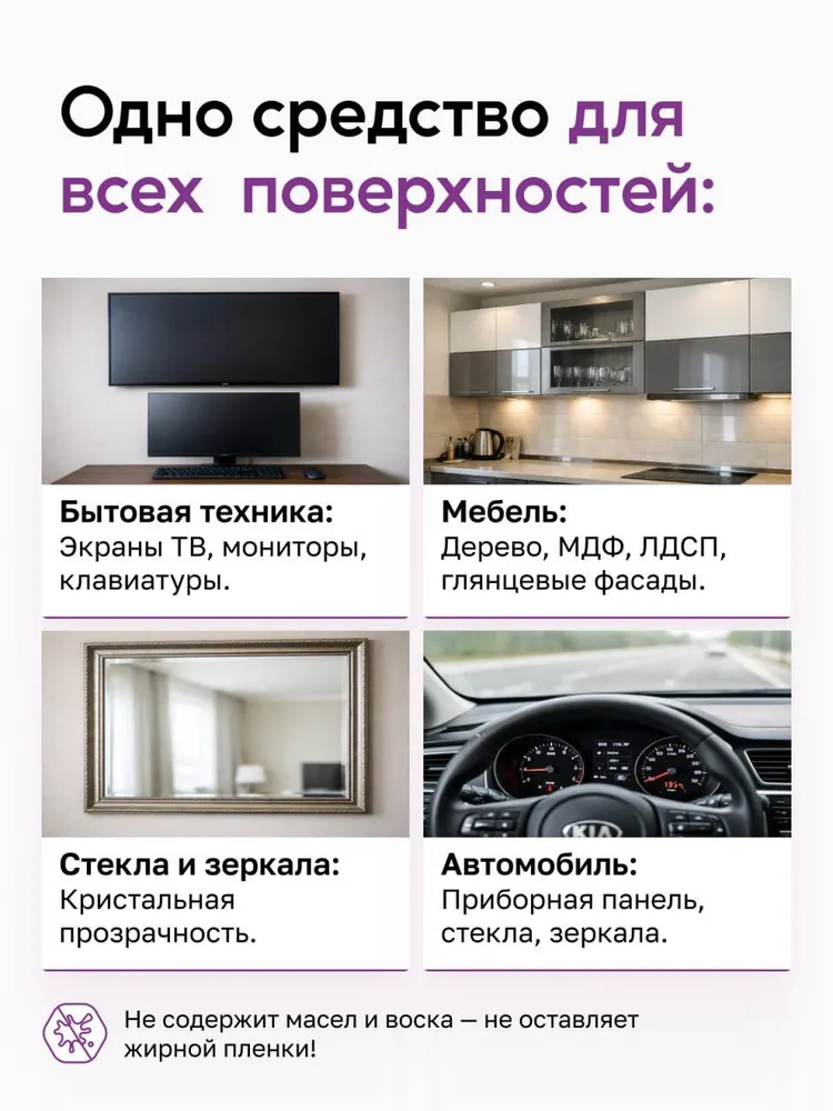 Спрей для уборки антипыль и антистатик WILD 500мл антипыль, 500 мл, фото 2