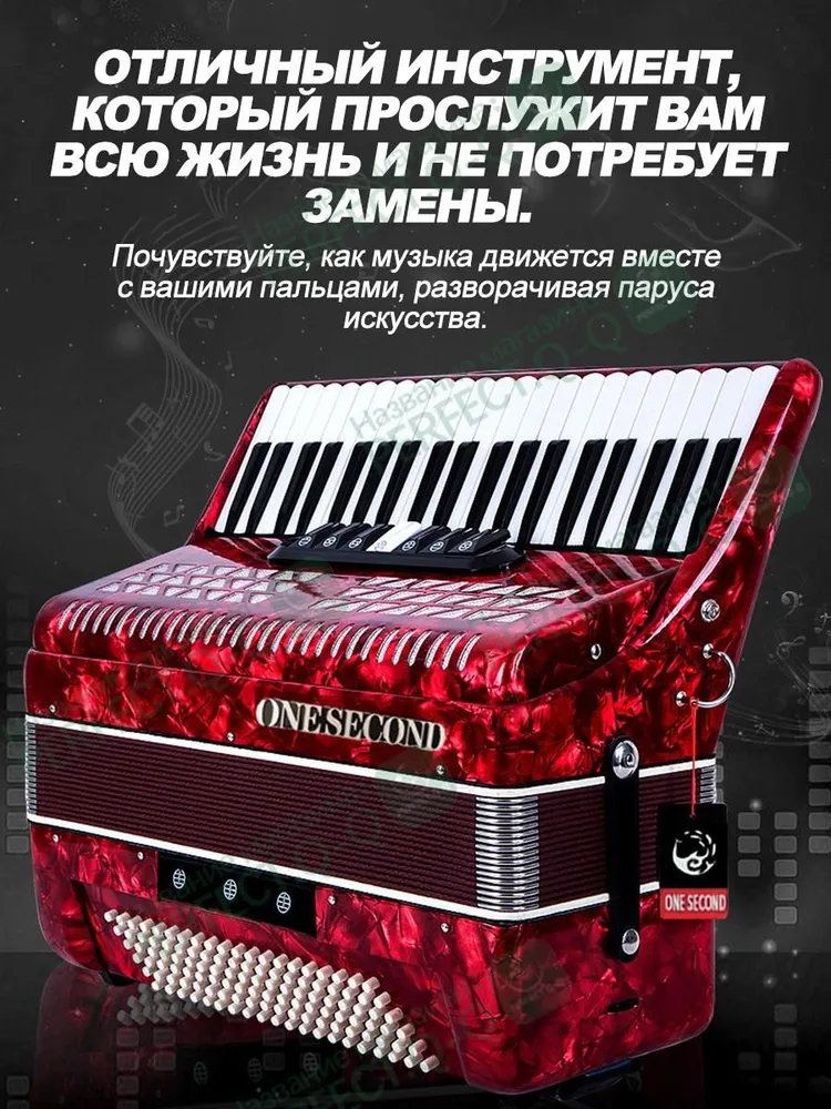 Профессиональный и начинающий аккордеон с регулируемым плечевым ремнем и рюкзаком, вариант, фото 3