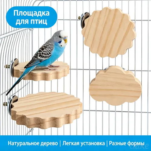 Круглая волновая платформа для птиц-попугаев