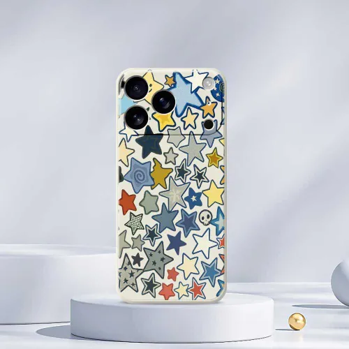 Мягкая оболочка из ТПУ с цветными звездами, которая защищает телефон от царапин и подходит для iPhon