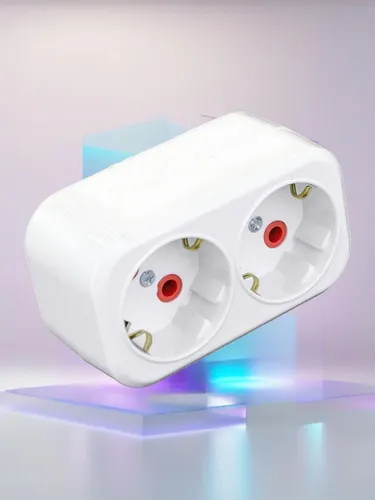 Разветвитель AY-KA 77 120 00, 2 гнезда с заземлением, 16А, 250В