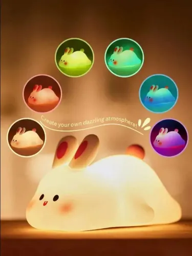 Силиконовый ночник Счастливый кролик