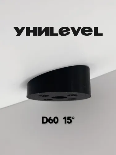 Накладка D60 мм, угол 15, черная, для установки светильников на наклонные/скошенные потолки УниLEVEL