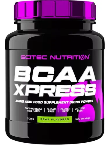 BCAA Xpress Scitec Nutrition (БиСиЭйЭй Экспресс) 700 г, Груша, для роста мышц, выносливости и восстановления, биологически активная добавка