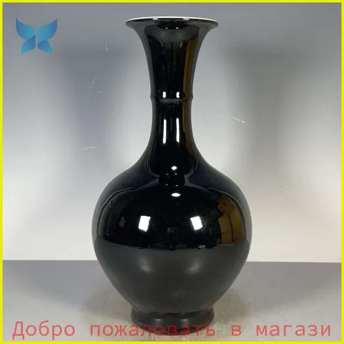 Китайская ретро-ваза Черный фарфор