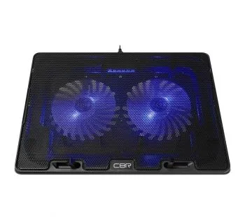 Подставка охлаждающая для ноутбука 15.6" CBR CLP 15502 чёрная (2x125mm fan, 1000rpm, 2xUSB, металлич