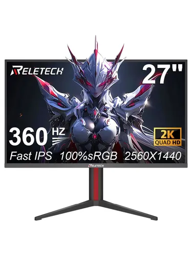 Reletech 27" Монитор GT27 Hunter, 2K, 360Гц, IPS, 2560x1440, 100% sRGB, IPS, 2560x1440 2K, 360 Гц, серый