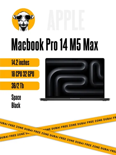 Apple Macbook Pro 14 M5 Max Ноутбук 14.2", RAM 36 ГБ, SSD 2048 ГБ, MacOS, черный, Английская раскладка