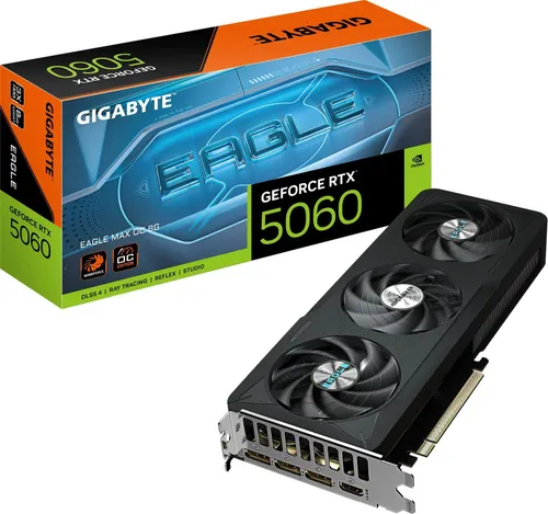 Gigabyte Видеокарта GeForce RTX 5060 8 ГБ (GV-N5060EAGLEMAX OC-8GD)