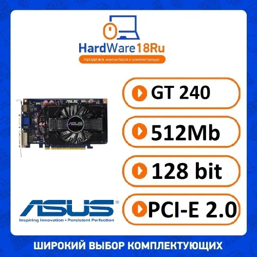 ASUS Видеокарта GeForce GT 240 GT 240 512 МБ