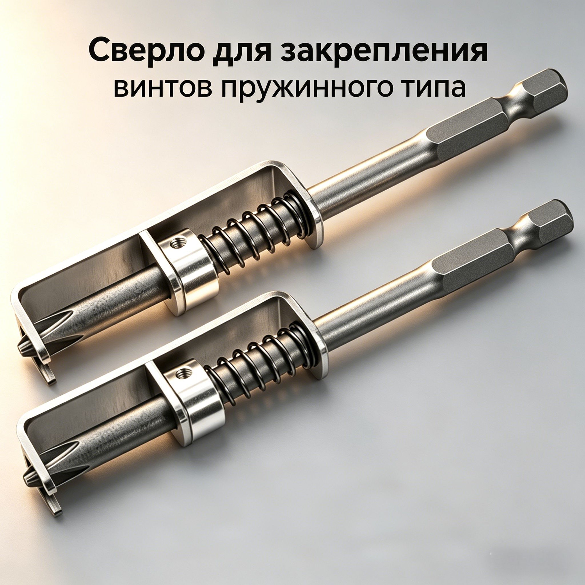 2подпружиненныхдержателядлявинтов,отверткасзащитойотпадения,битадляработыоднойрукойдляэлектриков