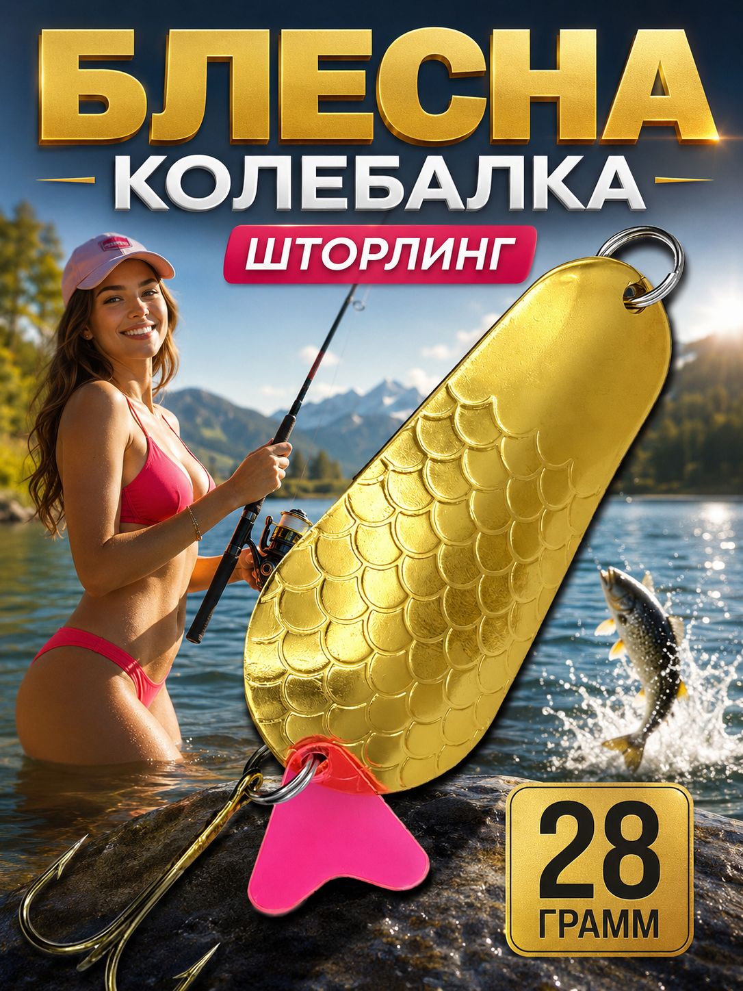 Блесна колебалка шторлинг 28 гр.