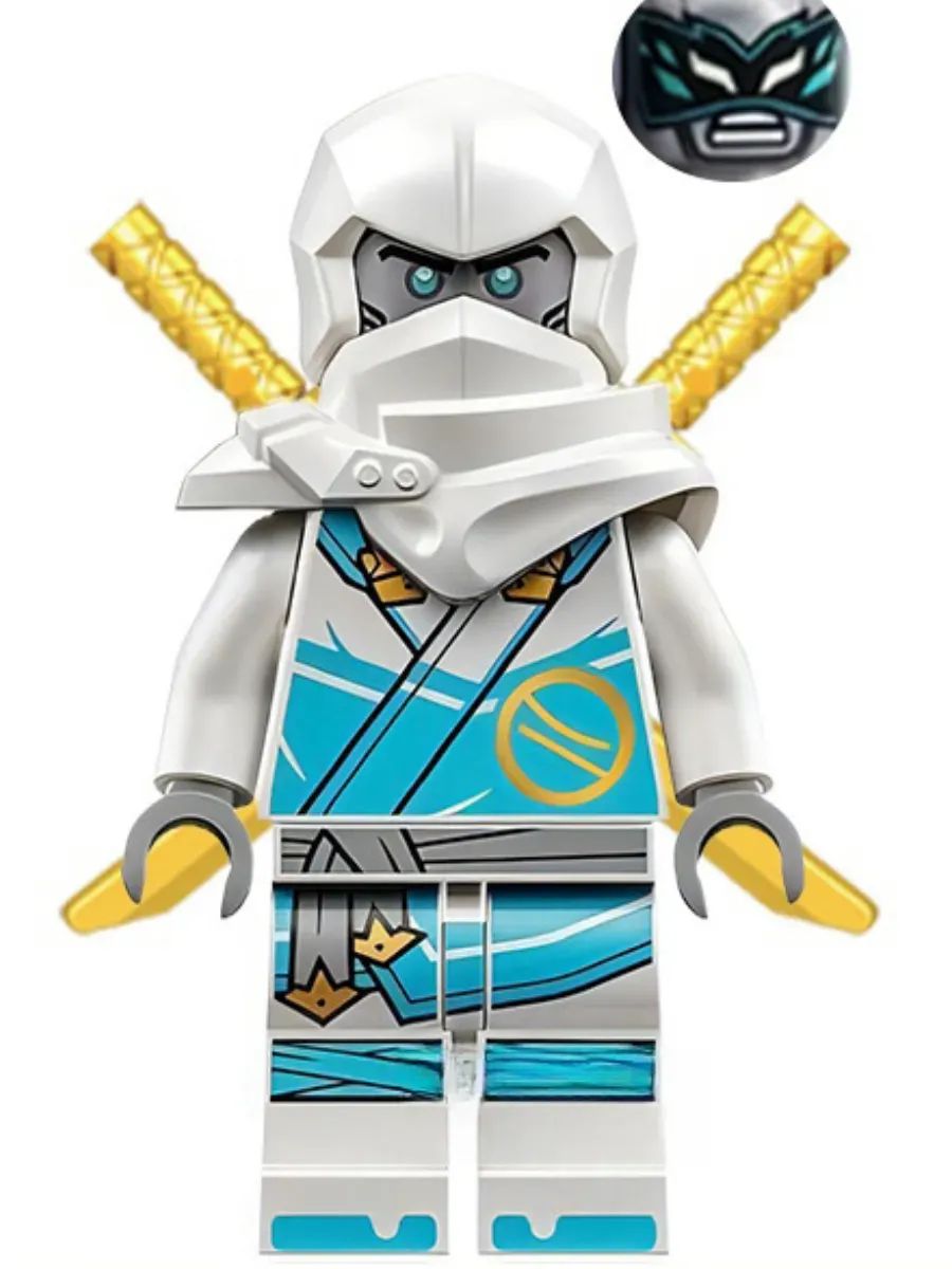 Фигурка Зейн с золотыми мечами / Ниндзяго / Минифигурка Ninjago