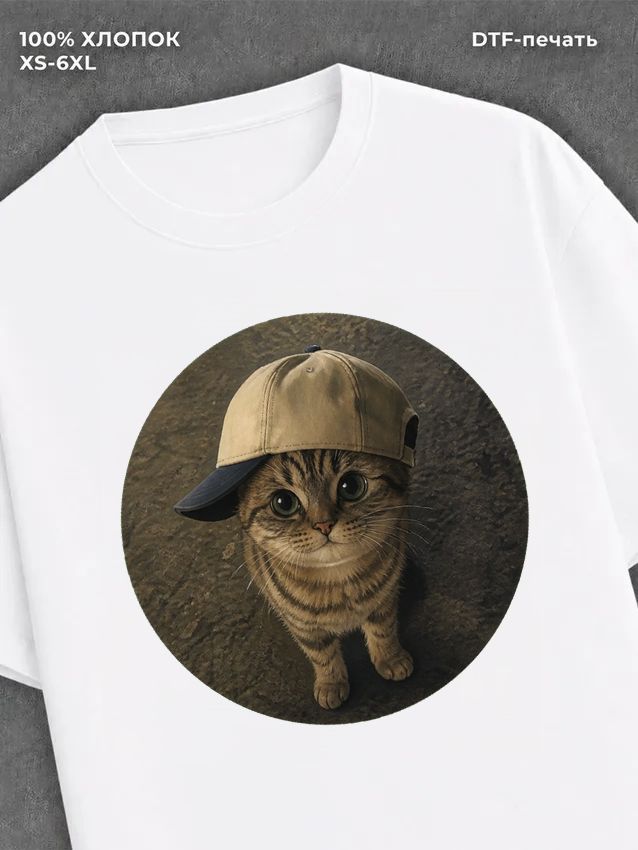 Футболка котик