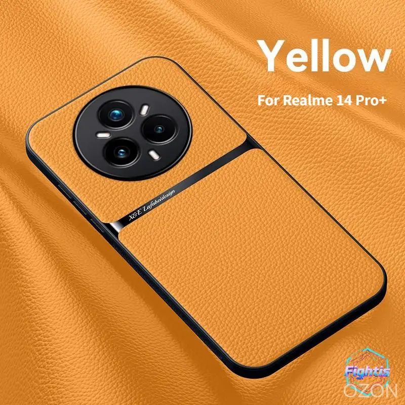 智能手机壳 用于 realme 14 Pro+, 橡胶, 橙色