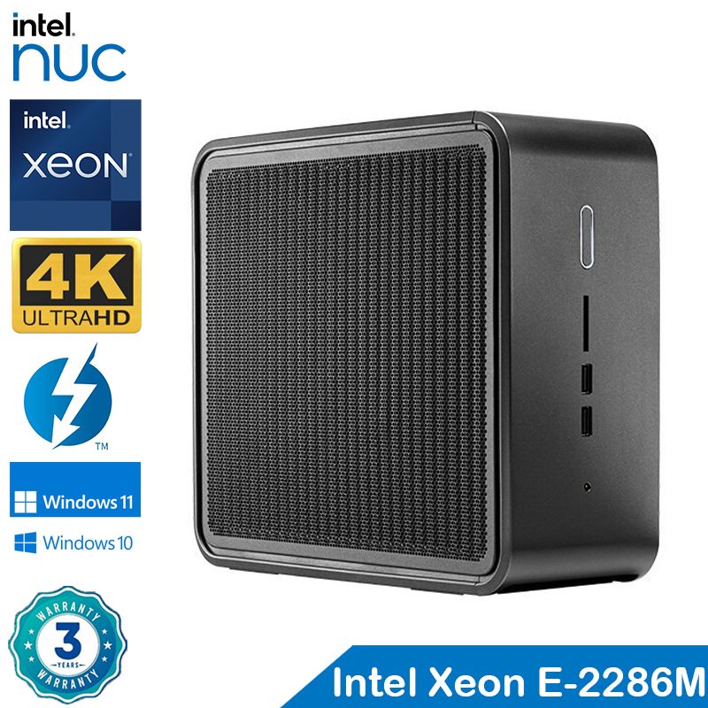 Intel Мини-ПК NUC9VXQNX (Intel Xeon E-2286M, RAM 32 ГБ, SSD 2048