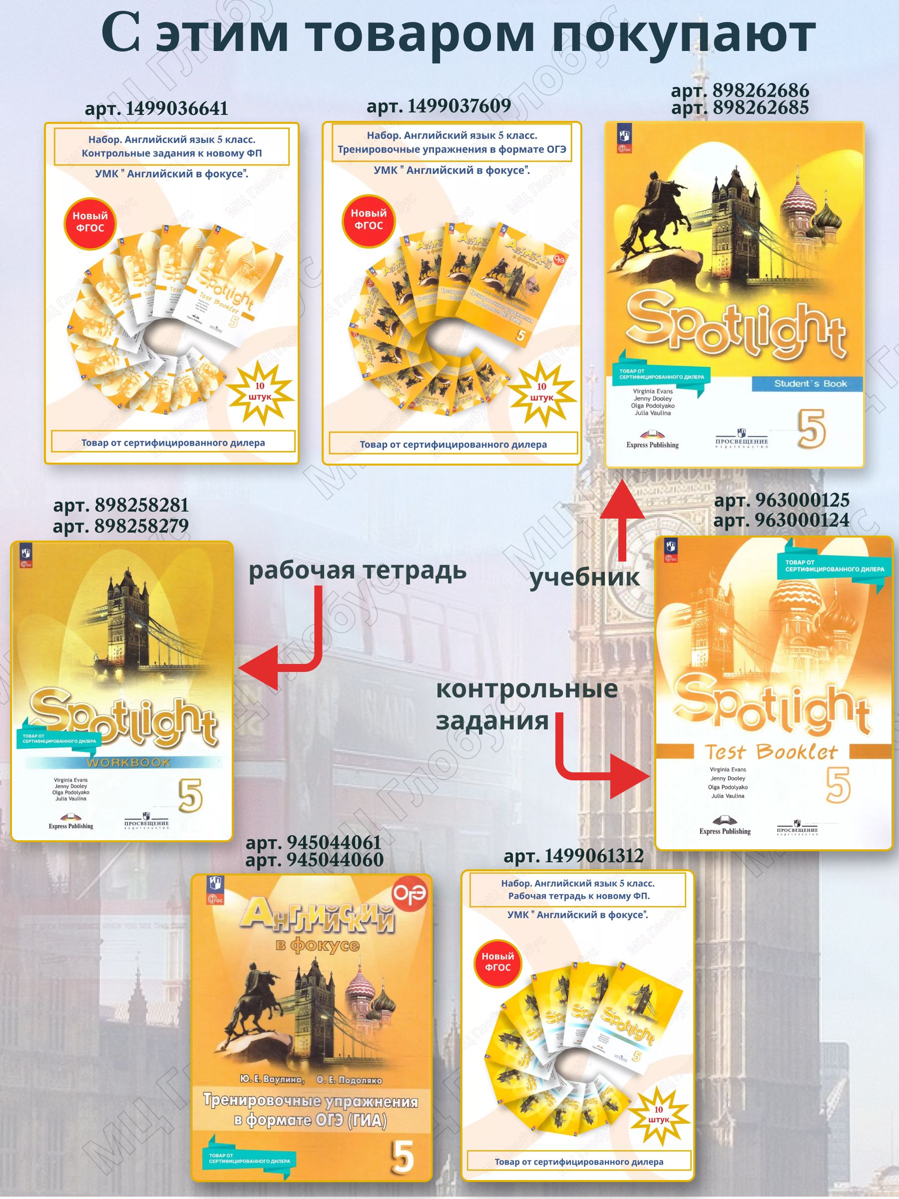 Английский в фокусе 5 класс. Грамматический тренажер к новому ФП. ФГОС | Reference Book - Ozon image 1