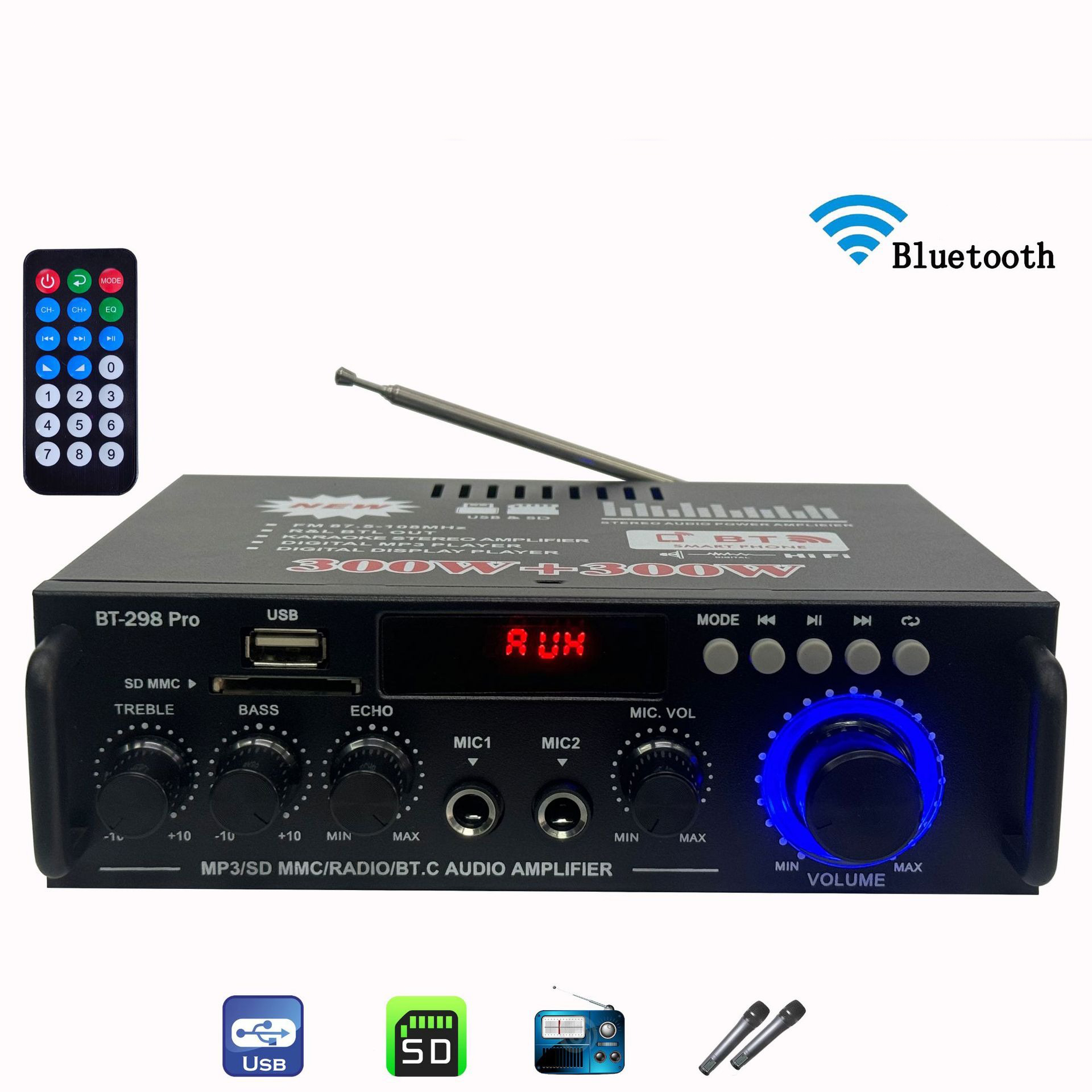 МногофункциональныйBluetooth-плеерBT-298PRO