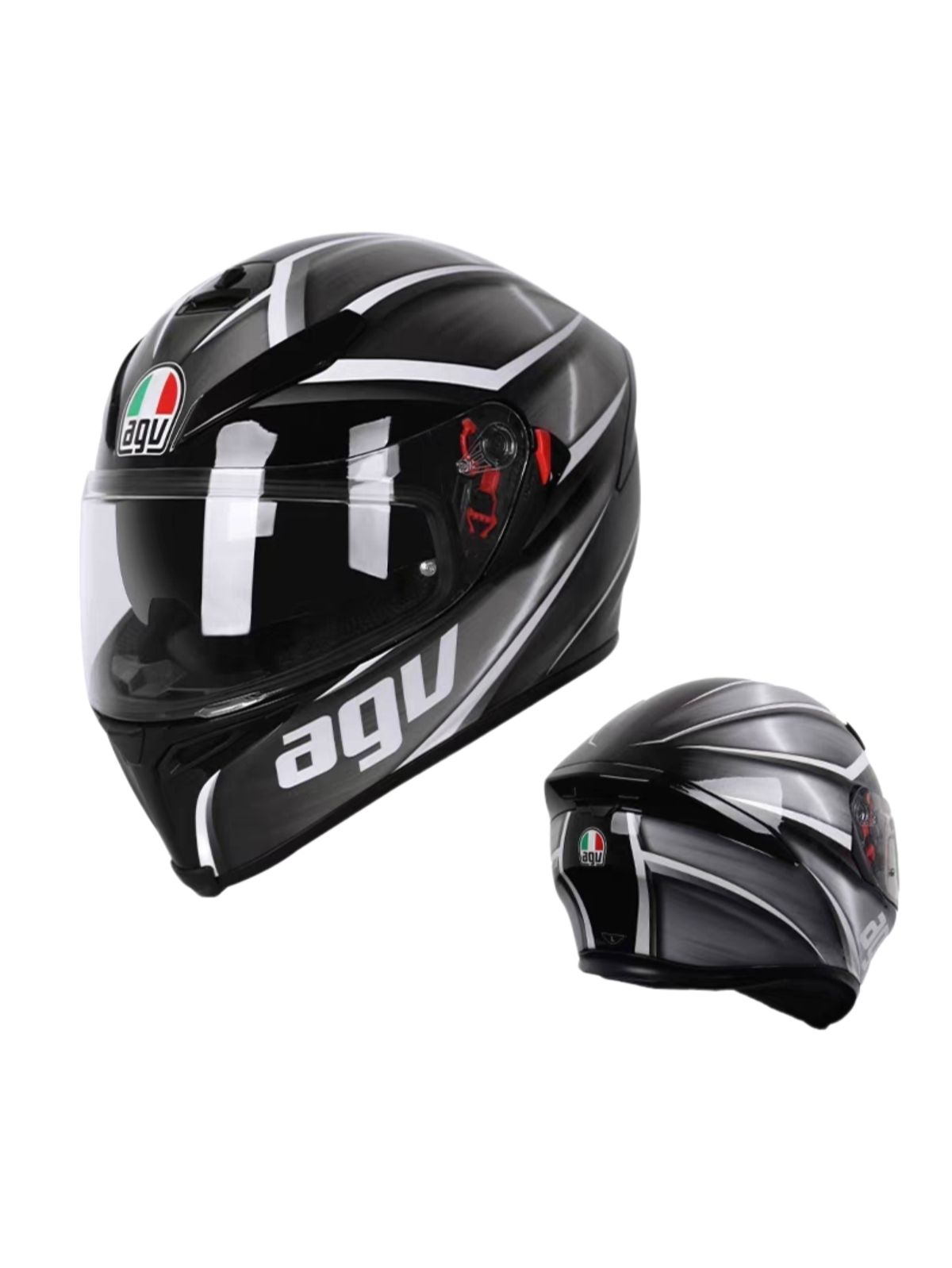 AGVМотошлем,цвет:черно-серый,размер:M