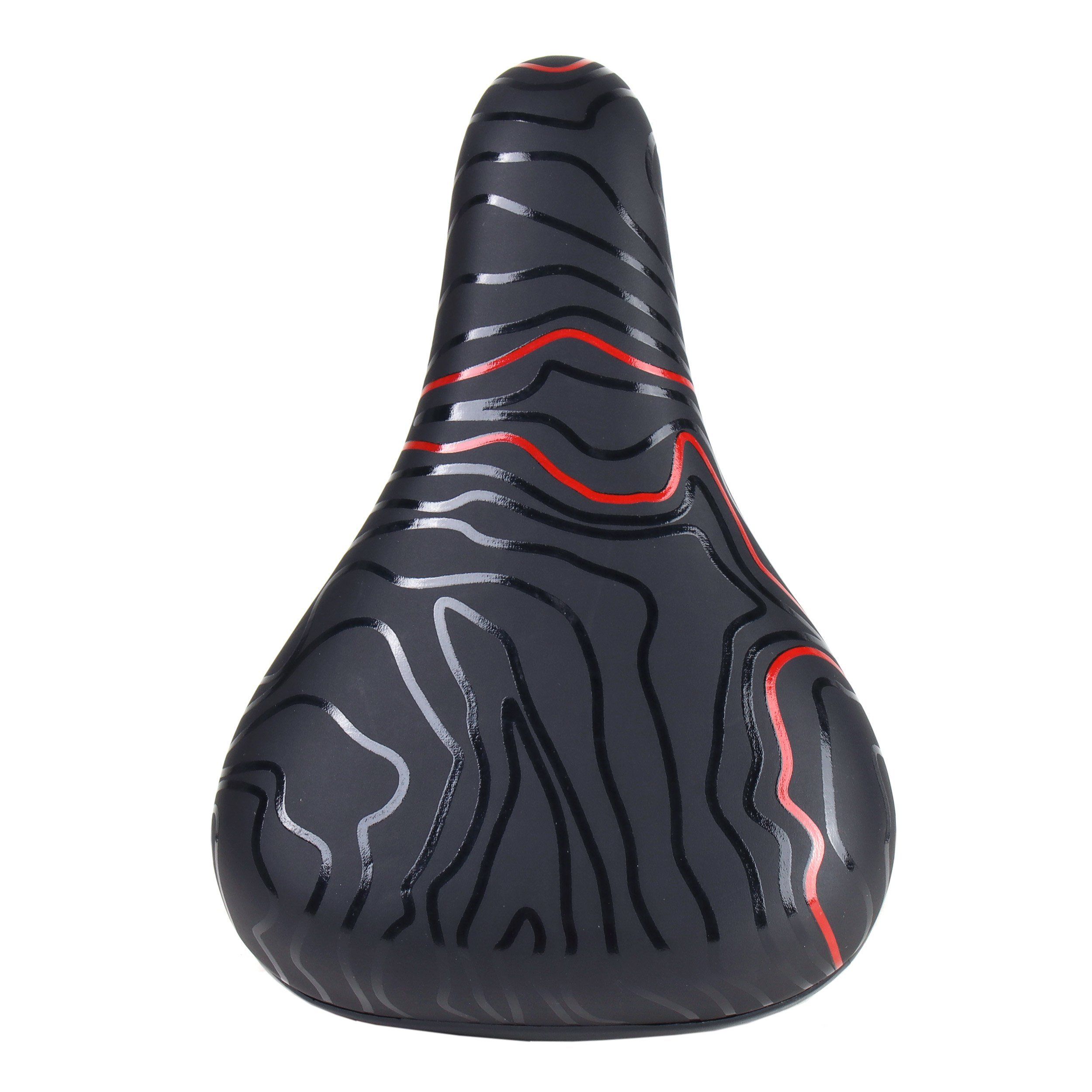 Седло велосипедное детское COMIRON FIL N964R 235x155 мм, чёрный с красным Седло велосипедное детское COMIRON FIL N964R 235x155 мм, чёрный с красным