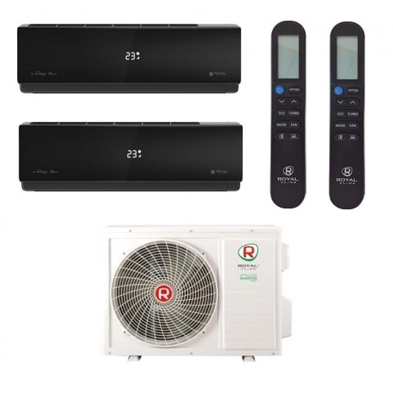 Мульти сплит система на 2 комнаты (25+35)кв.м. Royal Clima RCI-AND09HN+RCI-ANF12HN/3TFM-25HN/OUT27000 BTU