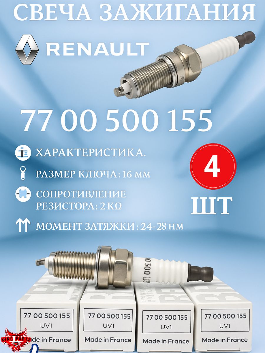 Свеча Ларгус, Duster, Logan NGK (BKR6E)