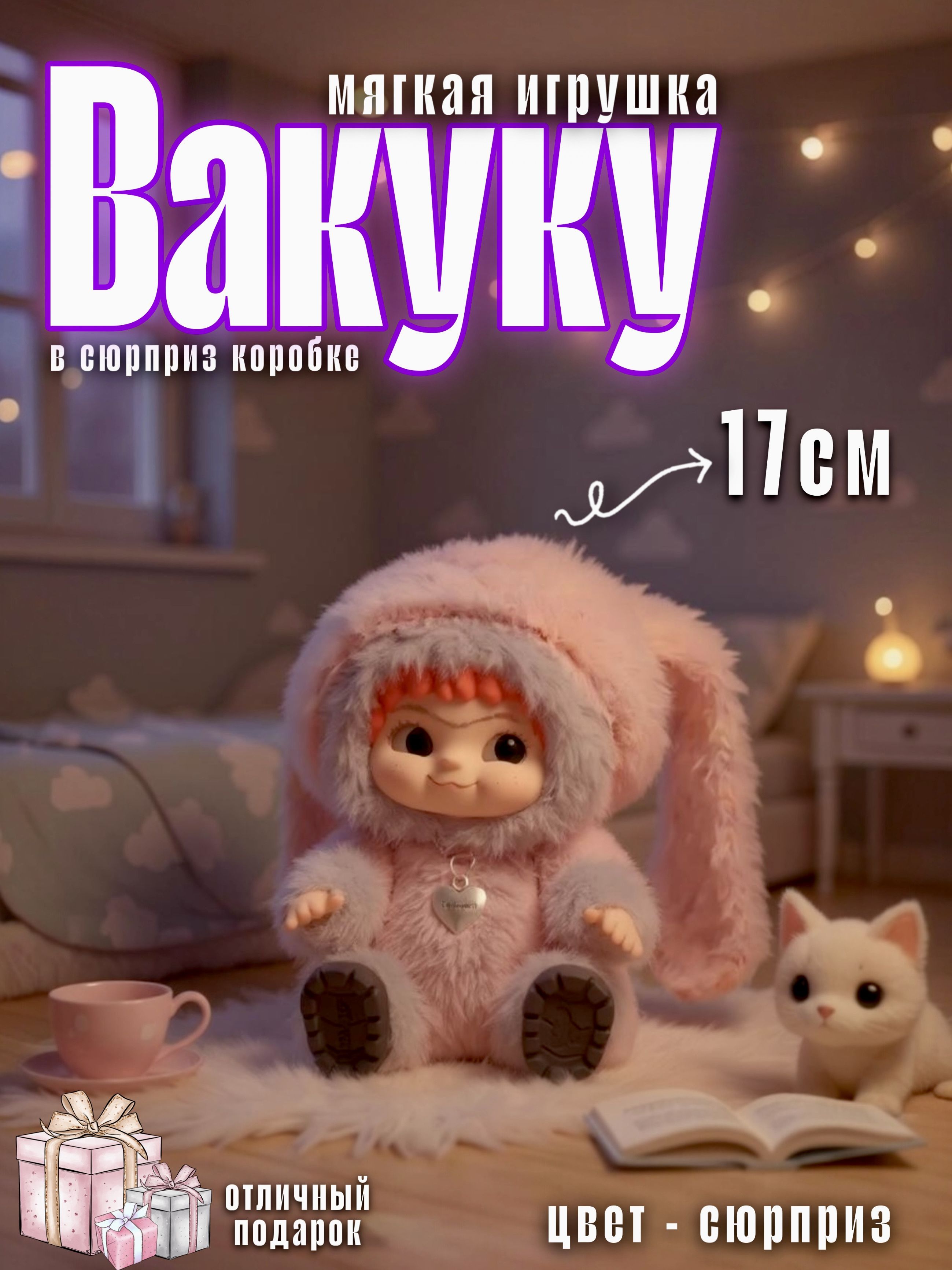 wakuku 17個セット Вакуку мягкая игрушка 17см, WAKUKU (коробка сюрприз) купить на