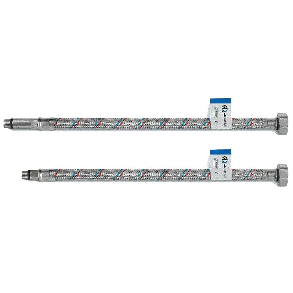 ПодводкадляводыAquaLineМ10-1/2"0.8м,пара,20атм,до90C,нержавеющаясталь