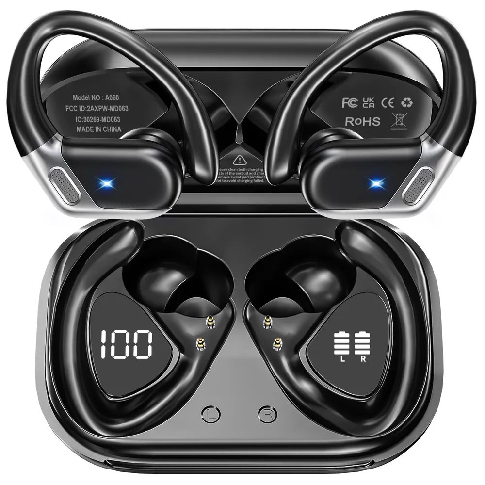 AKENНаушникибеспроводныесмикрофоном,черный