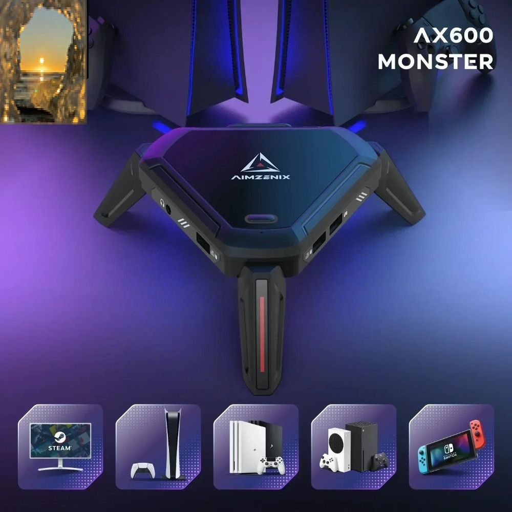 Aimzenix AX600 Monster Pro Конвертер Клавиатуры И Мыши (Fps Gaming