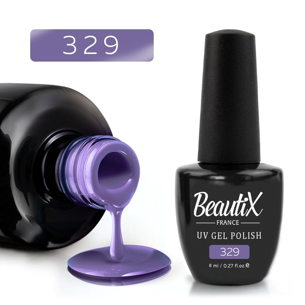 BeautiX Гель-лак для ногтей 329, 8мл. Серо-фиолетовый купить на OZON по ...