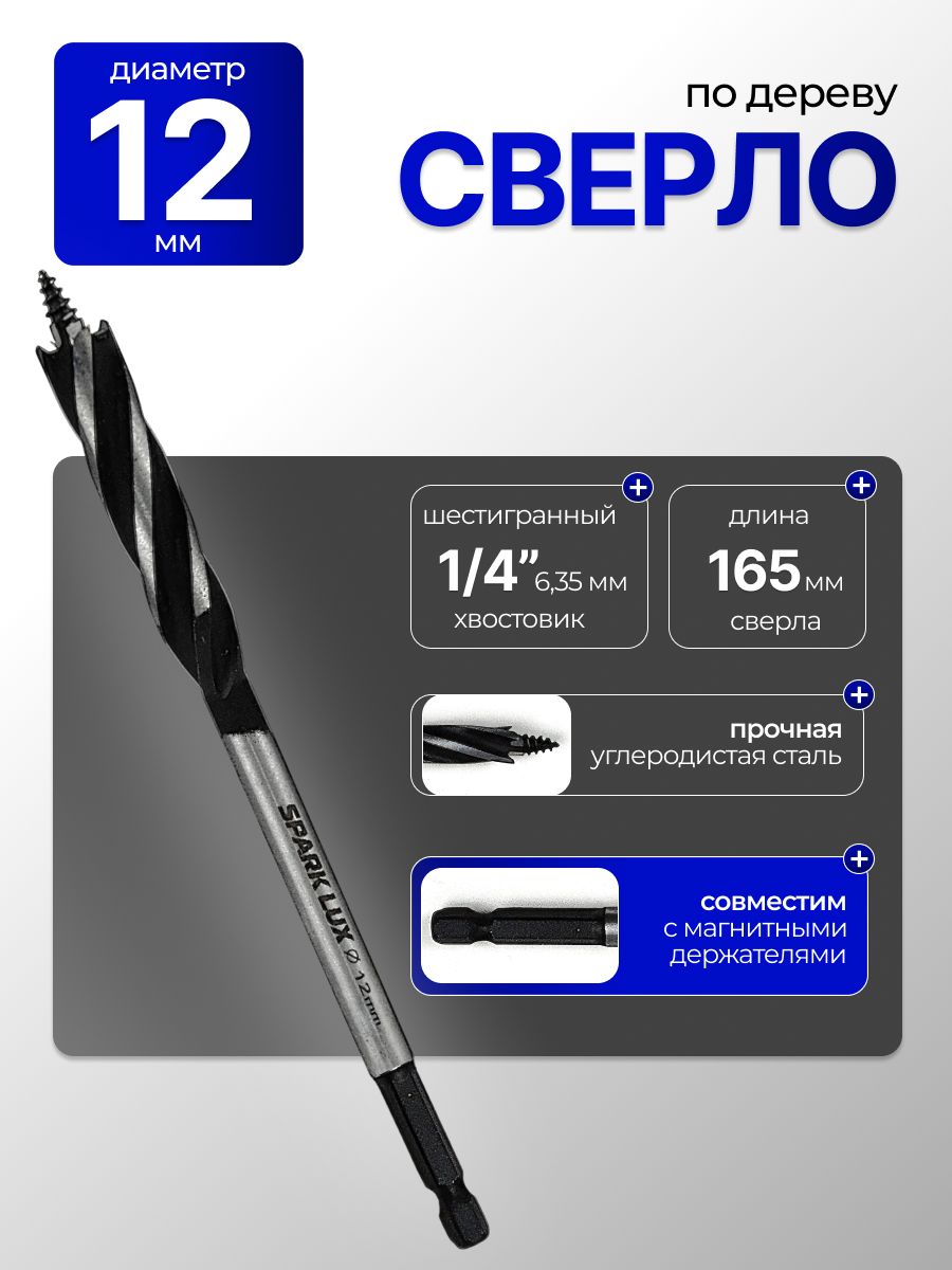 Сверлоподереву12ммSparkLux