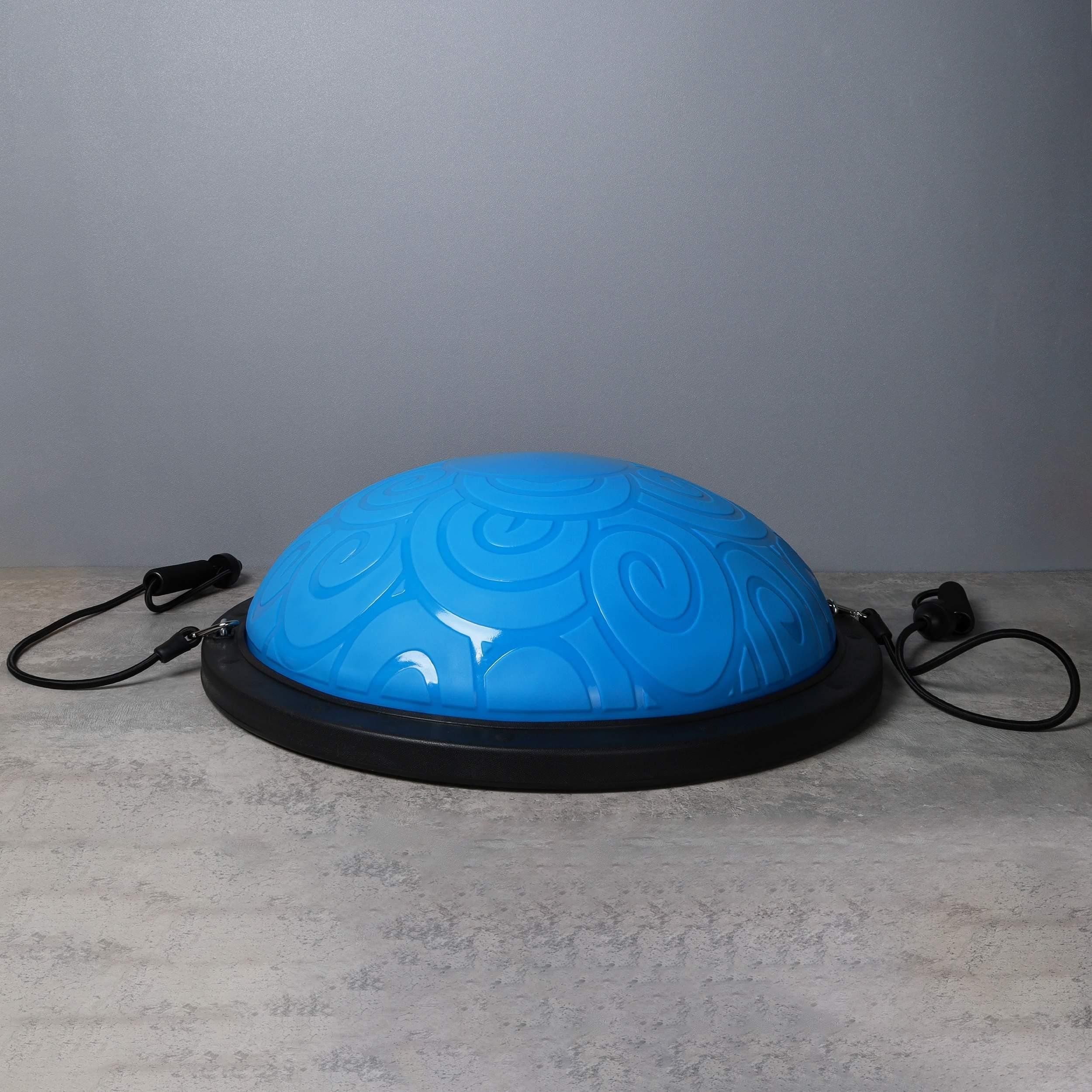 Полусфера балансировочная BOSU 58 см Woohooo Curls эспандер, насос в комплекте, синий Полусфера балансировочная BOSU 58 см Woohooo Curls эспандер, насос в комплекте, синий