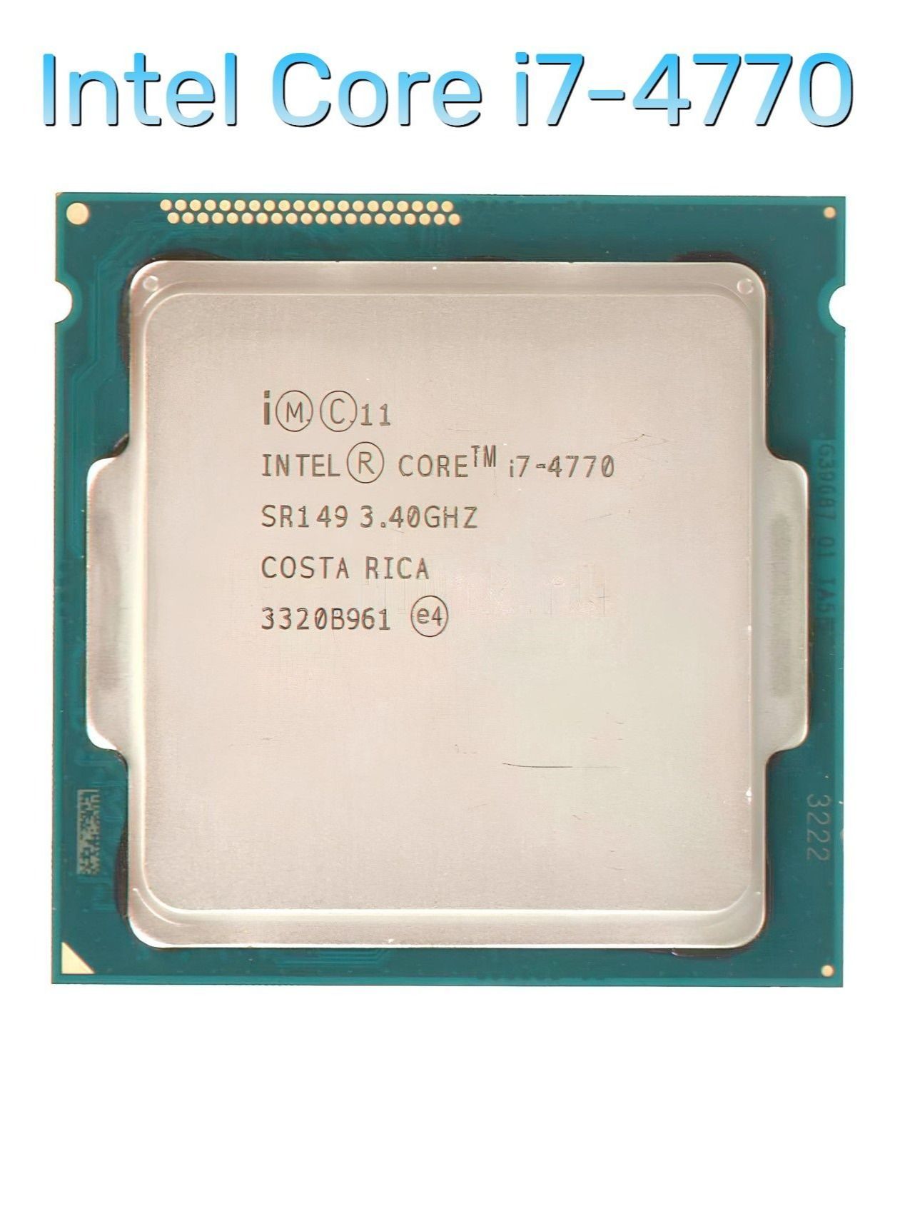 CPU intel CORE i7 4770 3枚 Процессор Intel Core i7 4-го поколения, OEM (без кулера), 4 яд