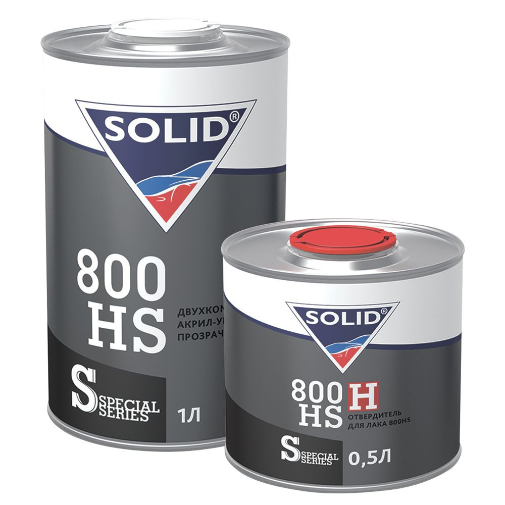 Лак прозрачный SOLID 800 HS 2K (1000+500мл) 2+1 (в комп. с отвердителем)  #1