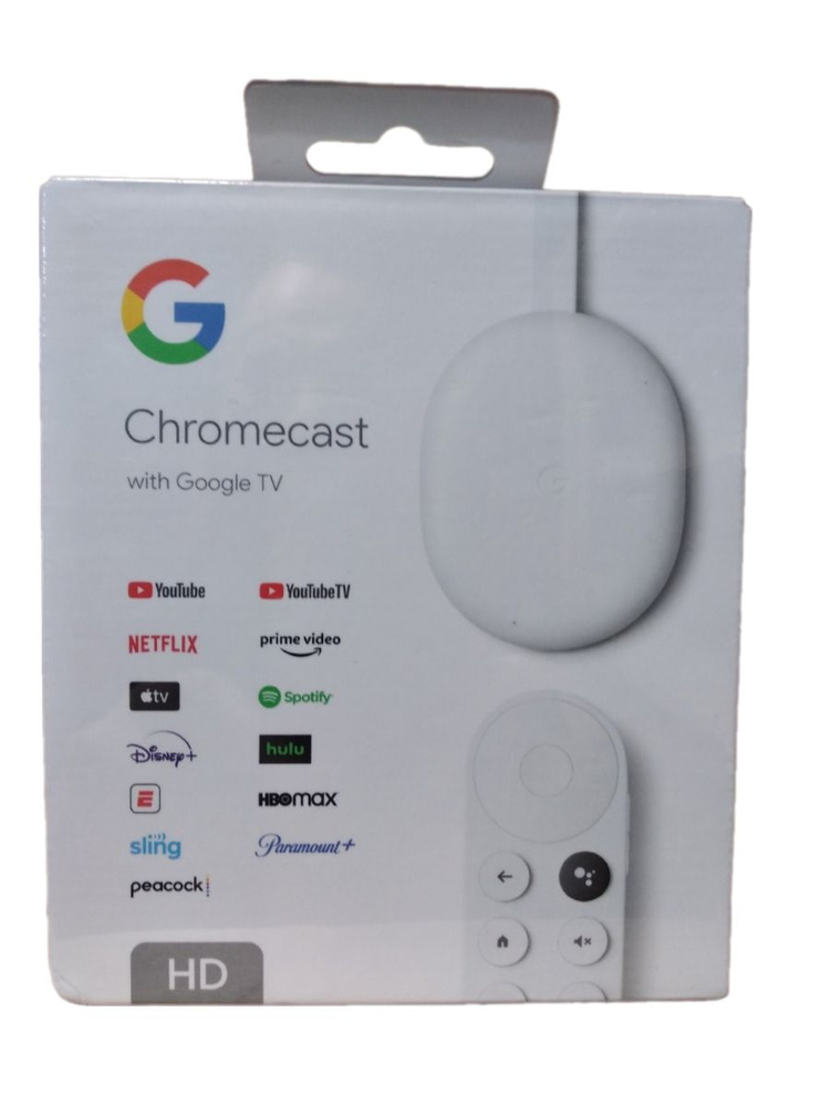 Медиаплеер Google Chromecast HD c TV, HDMI, белый, Android купить