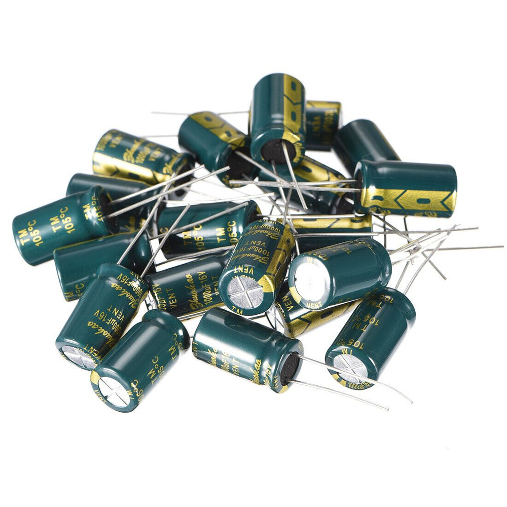 Набор конденсаторов электролитических, 35В, 6 штук (Зеленый) - купить с ...