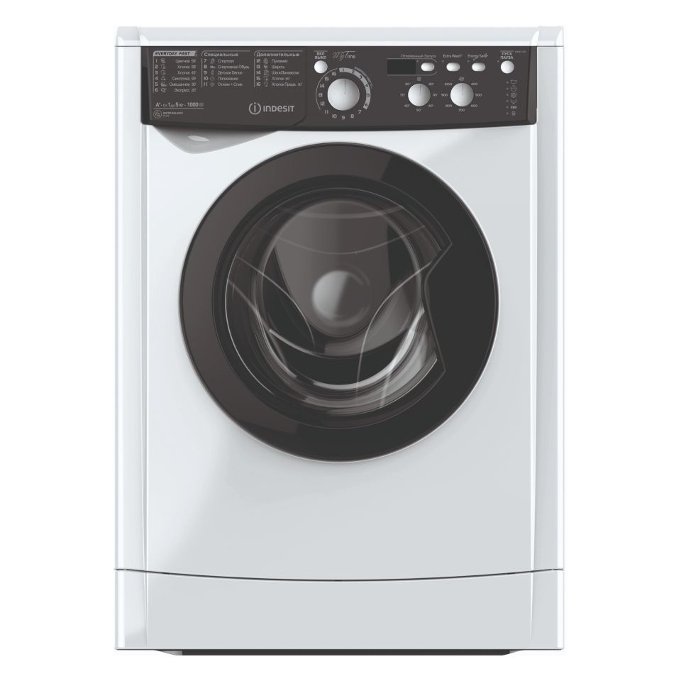 Стиральная машина Indesit EWSD 51031 BK CIS, белый - купить по выгодной  цене в интернет-магазине OZON (1550832749)