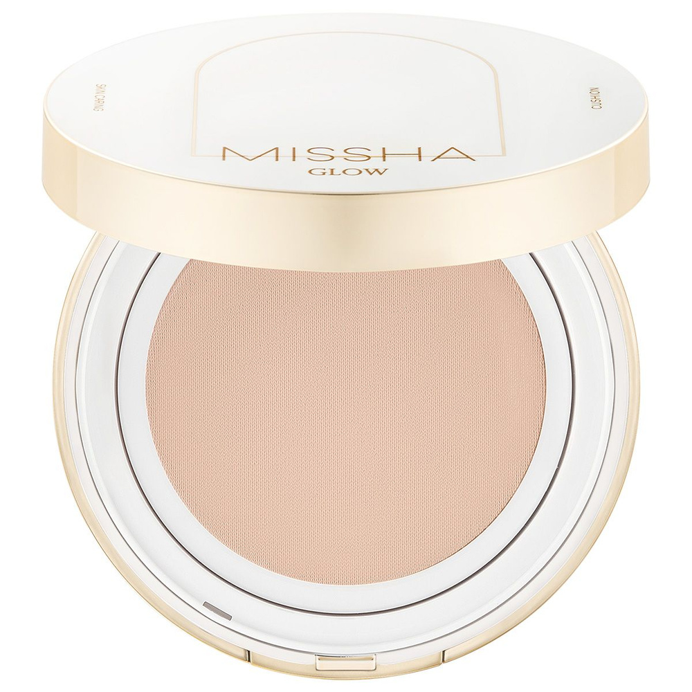 Missha Тональный крем кушон Прозрачное свечение Glow Cushion, тон 21P fair pink beige  #1