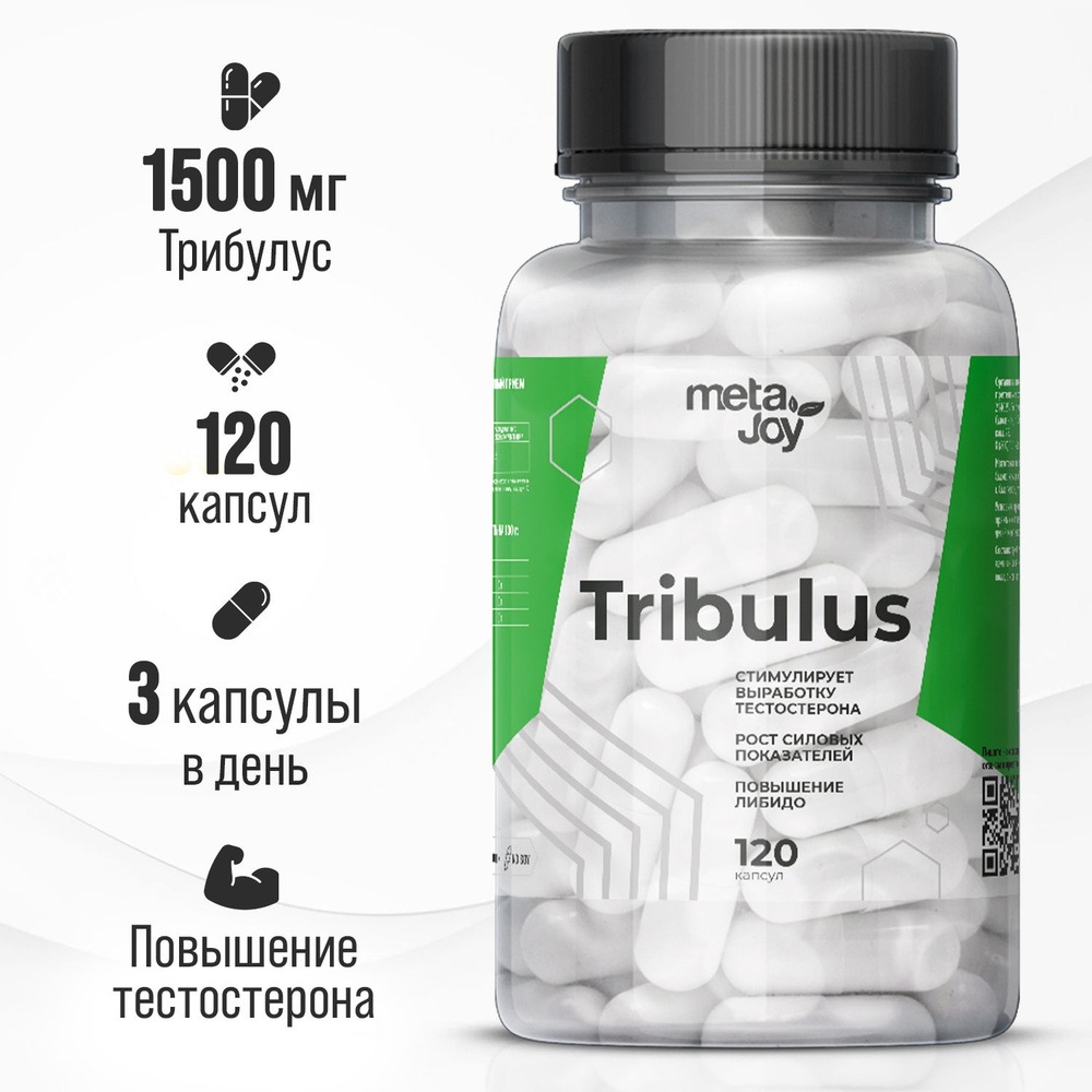 metaJoy tribulus, трибулус, бустер тестостерона, либидо, спортивное  питание, для роста мышц, 120 капсул - купить с доставкой по выгодным ценам  в интернет-магазине OZON (1379874646)